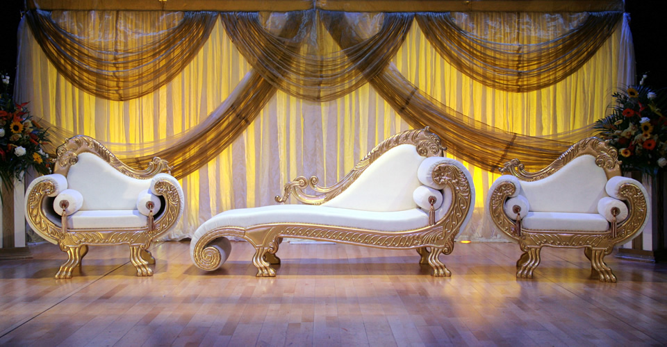 Royal Seating for Furniture Finesse - Shenai weddings Stage Décor Indian and Asian Weddings 