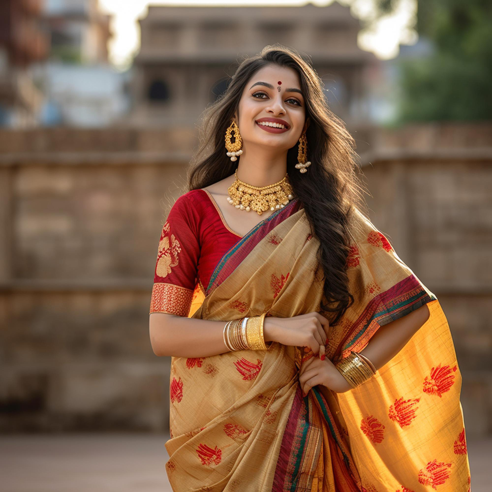Kanjeevaram Saree for Silky Marvel for the Indian and Asian wedding in London
